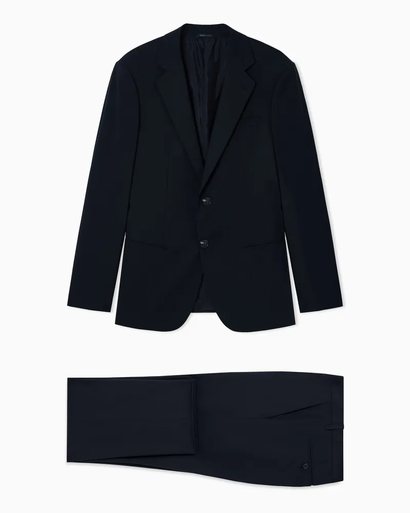 Giorgio Armani Einreihiger Anzug der Soho-Linie aus Schurwolle Schwarz