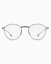 Giorgio Armani Herrenbrille mit Panto-fassung Silber