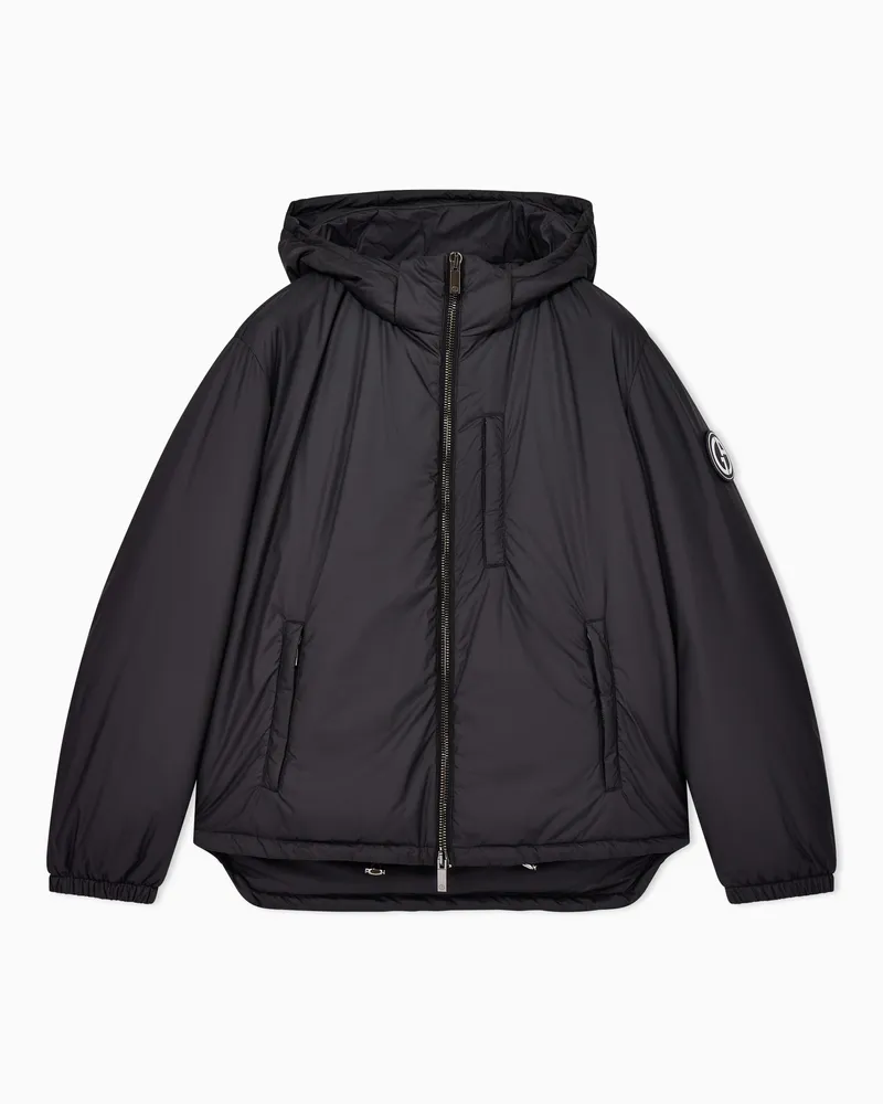 Giorgio Armani Blouson mit Kapuze und Wattierung aus nachhaltigen Gänsedaunen Schwarz