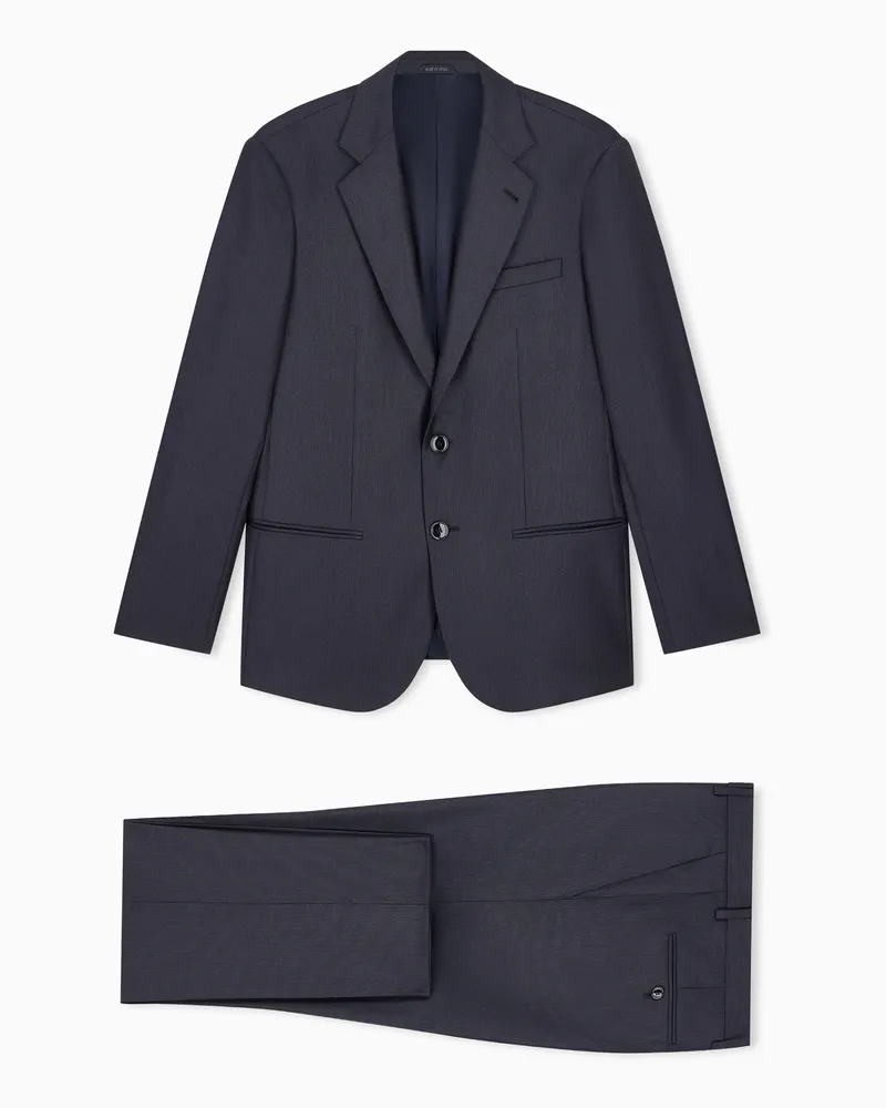 Giorgio Armani Schmaler Anzug aus Schurwolle und Kaschmir Soho Grau