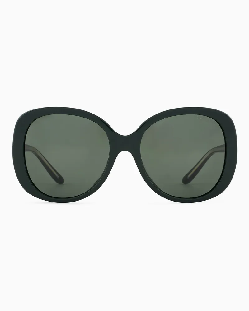 Giorgio Armani Sonnenbrille mit runder Fassung für Damen Grün