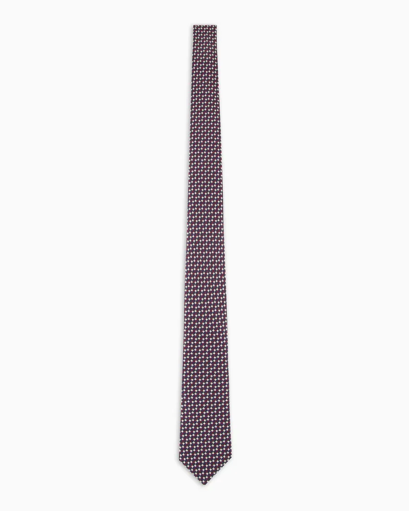 Giorgio Armani ASV Seidenkrawatte mit geometrischem Print Blau