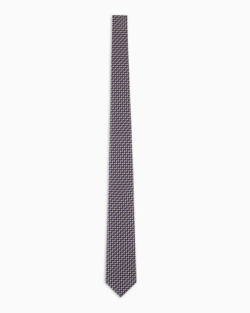 Giorgio Armani ASV Seidenkrawatte mit geometrischem Print Blau