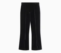 Cropped-Hose aus Samt