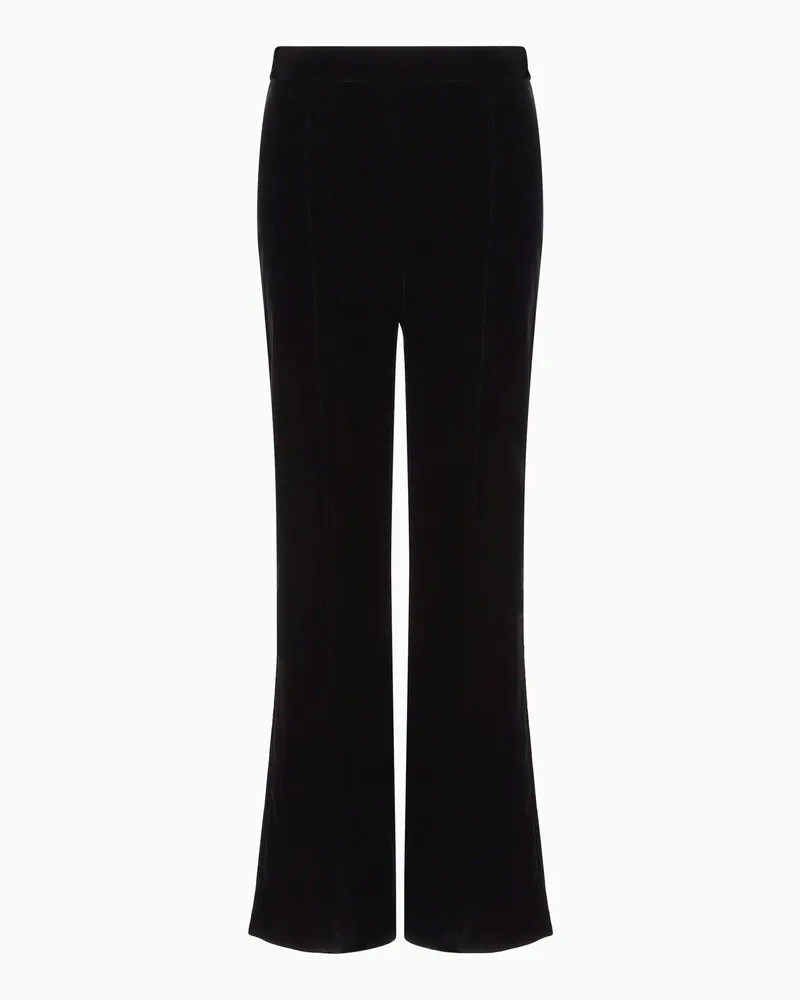 Giorgio Armani Cropped-Hose aus Samt Schwarz