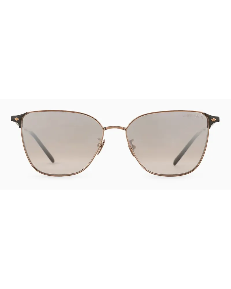 Giorgio Armani Sonnenbrille Für Damen mit Eckiger Fassung Grün