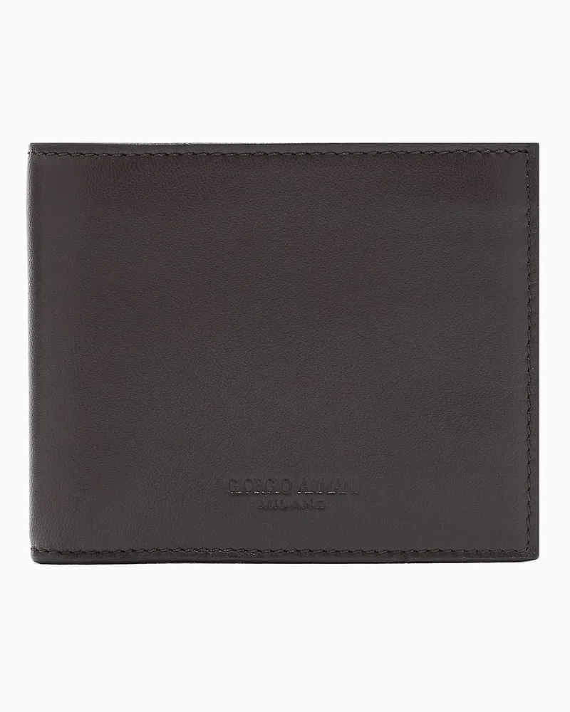 Giorgio Armani Bifold-Portemonnaie aus Nappa Braun