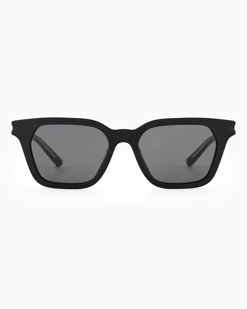 Giorgio Armani Unisex-Sonnenbrille mit Pillow-Fassung Schwarz