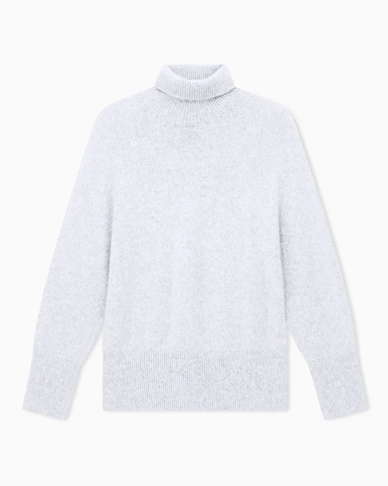Giorgio Armani Rollkragenpullover Sweaters aus reinem Kaschmir Rippstrick Beige