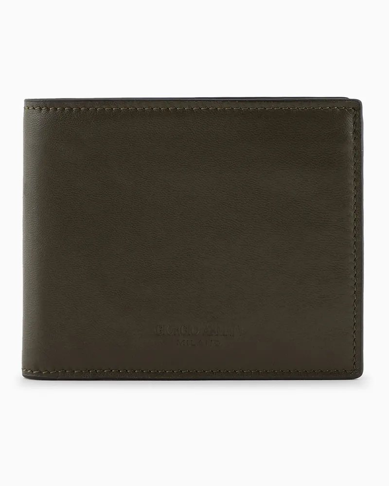 Giorgio Armani Bifold-Portemonnaie aus Nappa Grün