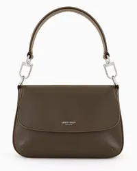 Giorgio Armani Kleine Handtasche La prima Soft Aus Nappaleder Military-grün