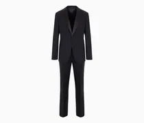 Slim-Fit-Smoking aus reiner Wolle mit halbem Canvas aus der Soho-Linie