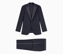 Slim-Fit-Smoking aus reiner Wolle mit halbem Canvas aus der Soho-Linie