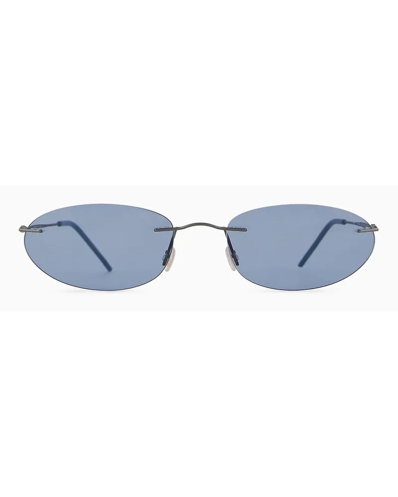 Giorgio Armani Ovale Sonnenbrille Für Damen Dunkelgrau