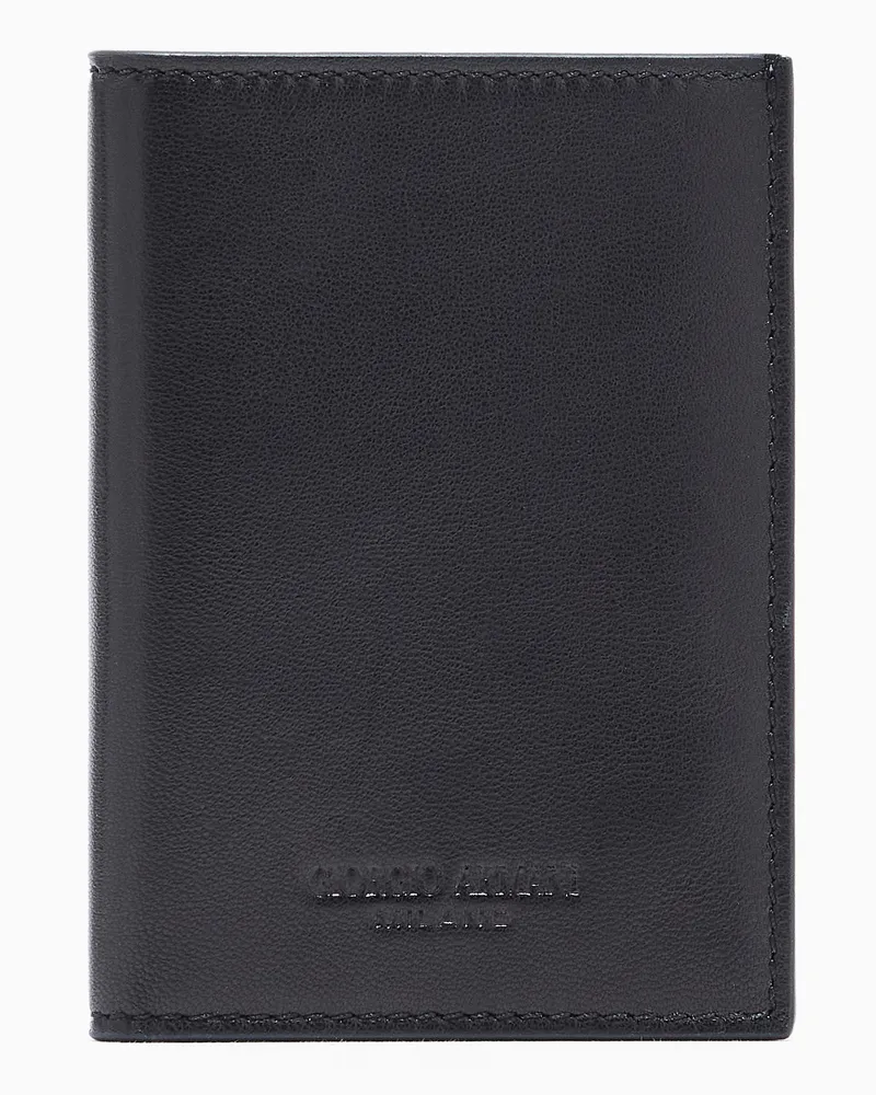 Giorgio Armani Bifold-Portemonnaie aus Nappa Schwarz