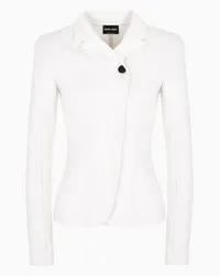 Giorgio Armani Einreihiger Blazer Aus Kaschmir Weiss