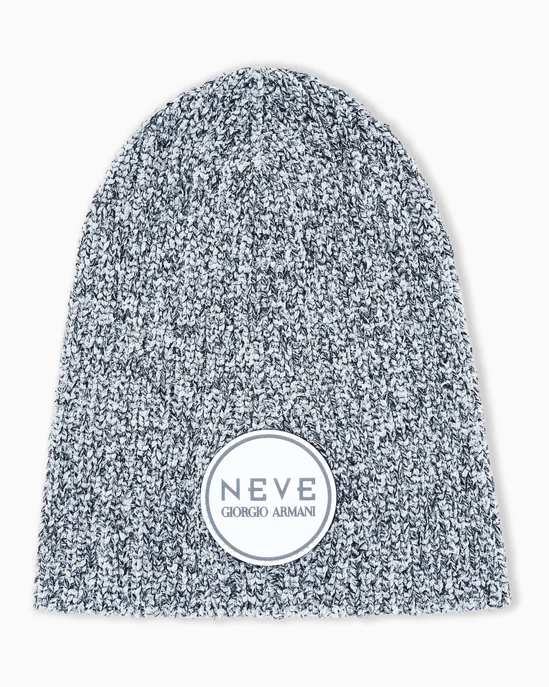 Giorgio Armani Giorgio Armani Neve Beanie aus Chenille in Rippenstrick Grau