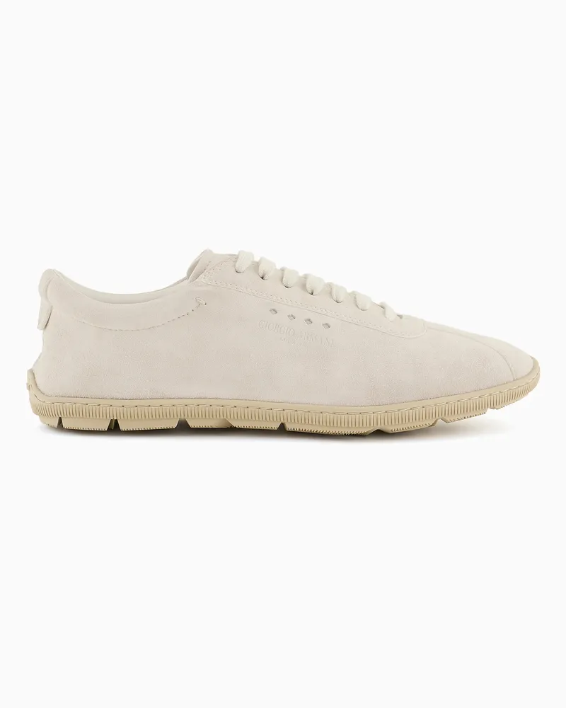 Giorgio Armani Sneaker aus Wildleder Weiß