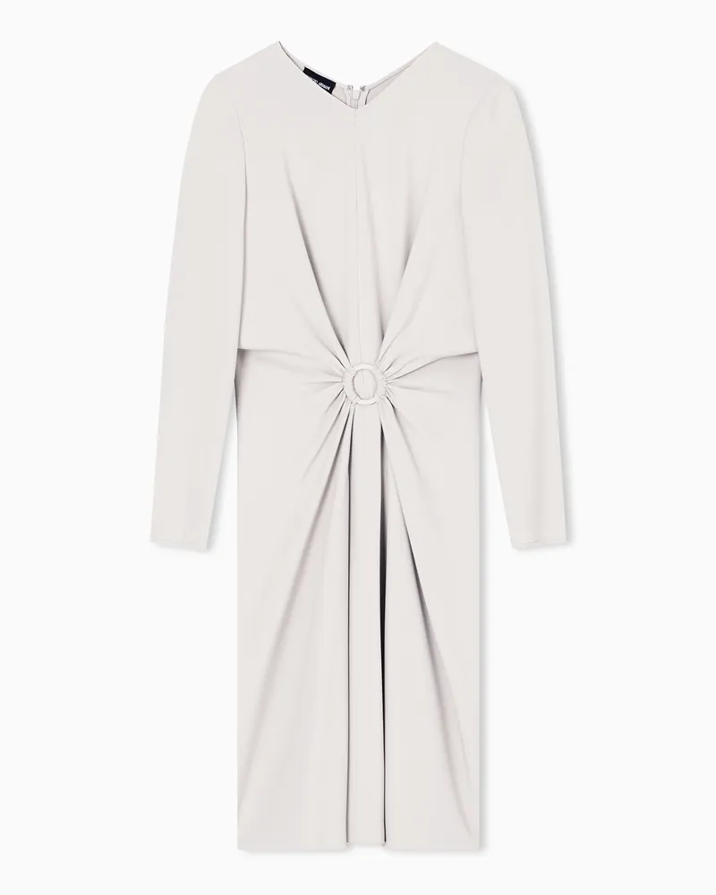 Giorgio Armani Midikleid aus Viskose-Cady Beige