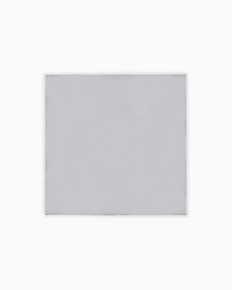 Giorgio Armani Einstecktuch aus Seide Silber