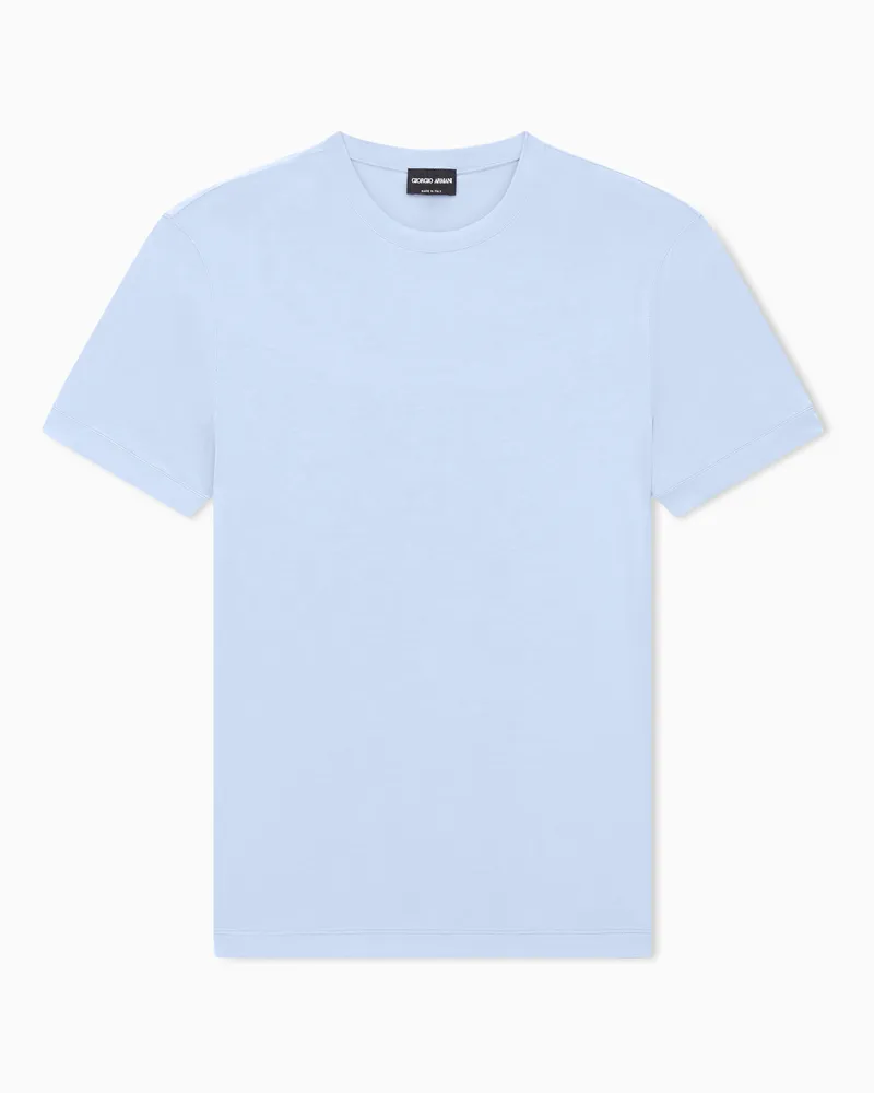 Giorgio Armani ASV T-Shirt mit Rundhalsausschnitt aus Viskosejersey mit Stretchanteil Violett