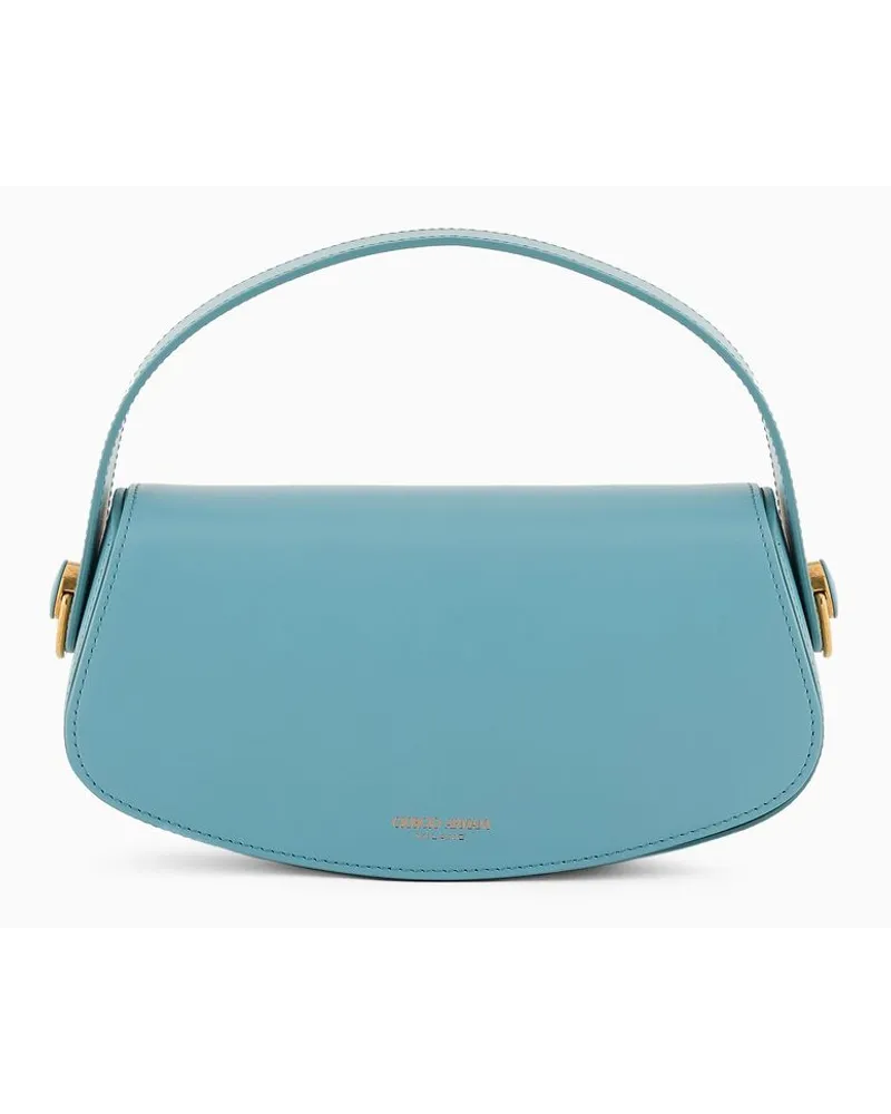 Giorgio Armani Handtasche Aus Leder Azurblau