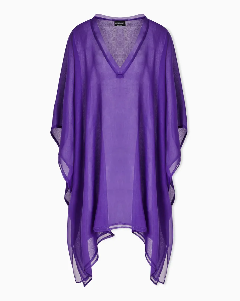 Giorgio Armani Seidenponcho Violett