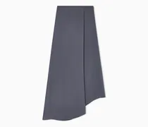 Asymmetrischer Midirock aus Seidencrêpe