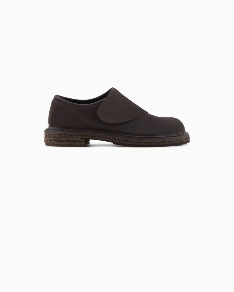 Giorgio Armani Derby aus Nappa mit Riemenverschluss Braun