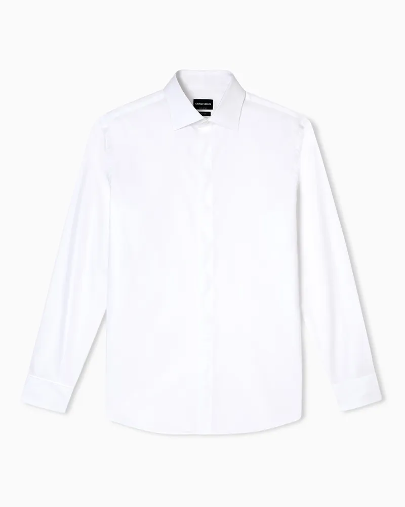 Giorgio Armani Hemd in Regular Fit aus Luxury-Baumwolle Weiß