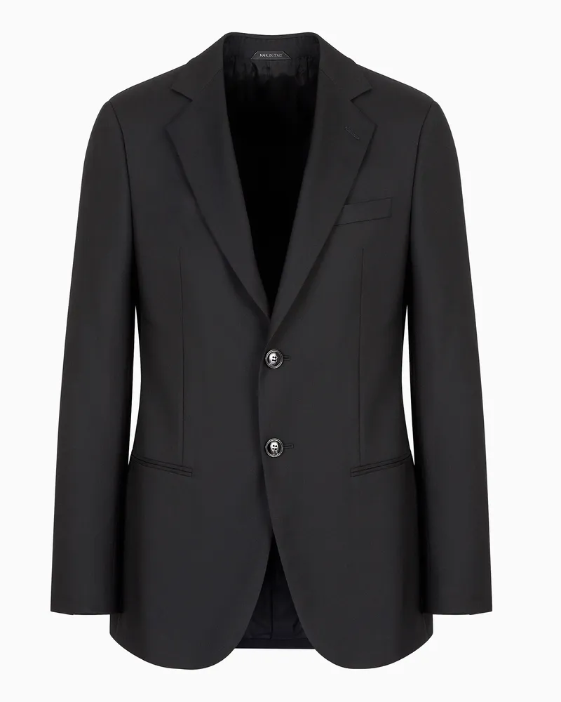 Giorgio Armani Einreihiges Sakko der George-Linie aus Kaschmir Schwarz