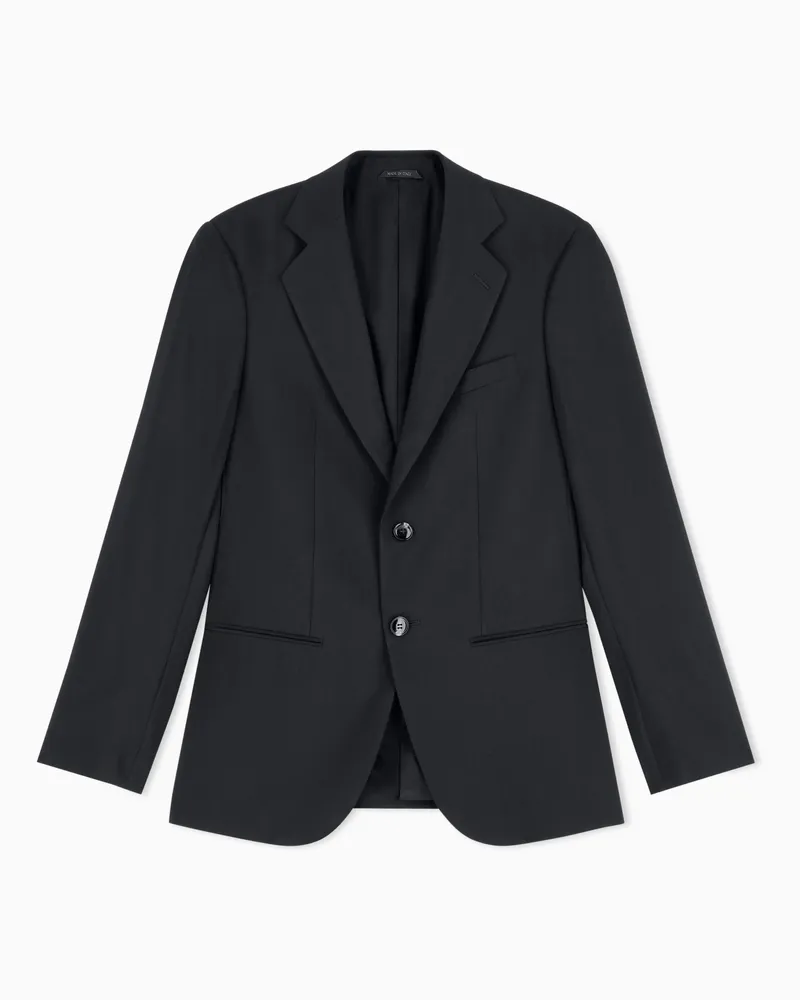 Giorgio Armani Einreihiges Sakko der George-Linie aus Kaschmir Schwarz