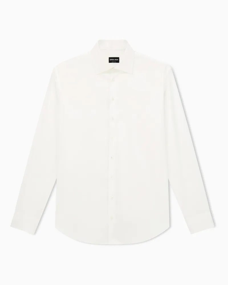 Giorgio Armani Hemd in Regular Fit aus Baumwolle Weiß