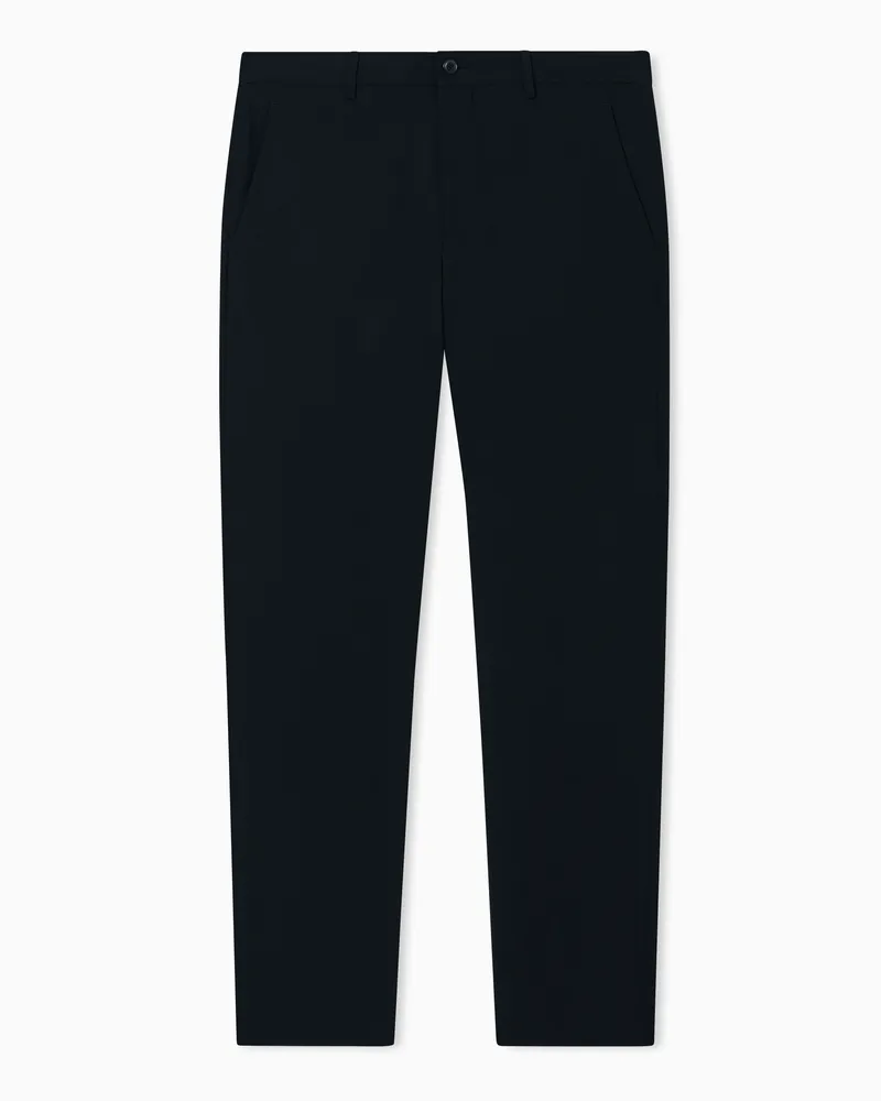 Giorgio Armani Flatfront-Hose aus Schurwolle Schwarz