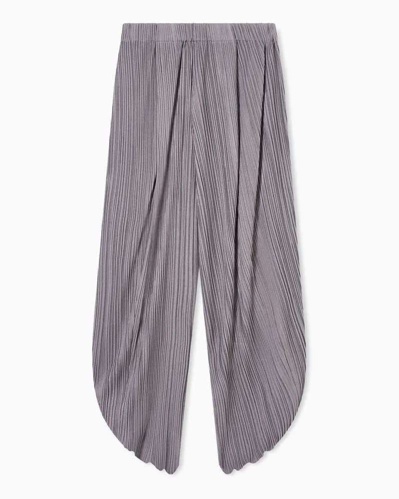 Giorgio Armani Hose aus plissiertem Jersey Braun