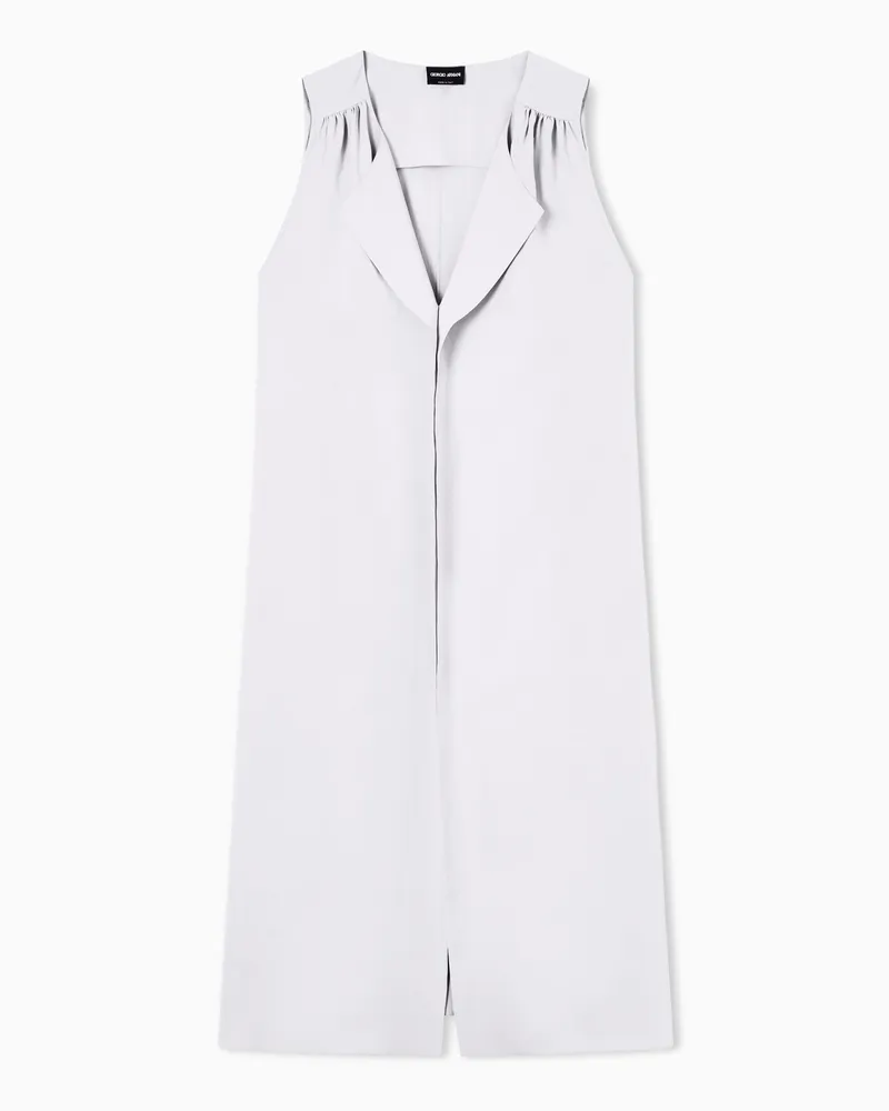 Giorgio Armani Hemdblusenkleid aus Funktionsseide Grau