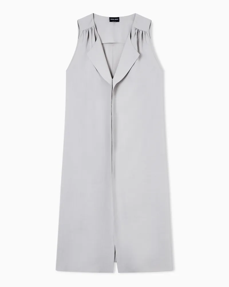 Giorgio Armani Hemdblusenkleid aus Funktionsseide Grau