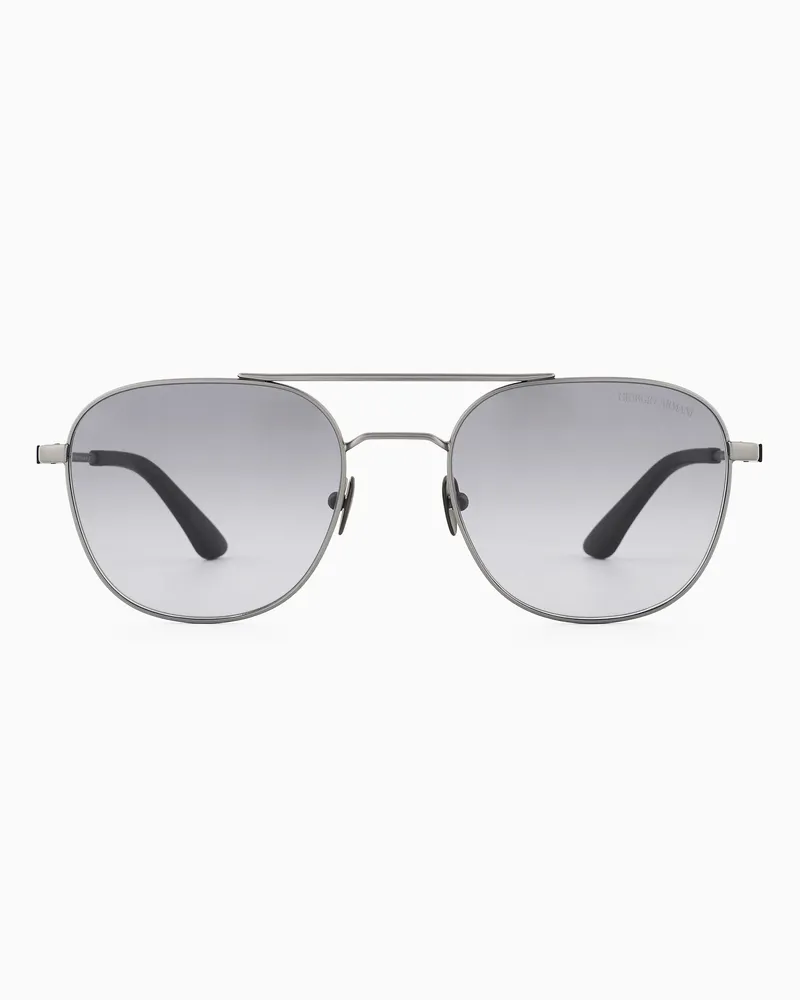 Giorgio Armani Sonnenbrille mit eckiger Fassung für Herren Grau