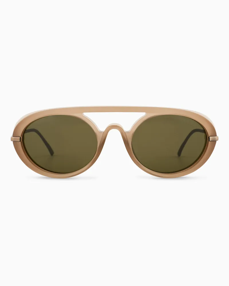 Giorgio Armani Ovale Sonnenbrille für Herren Braun