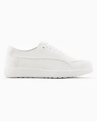 Giorgio Armani Sneaker Icon Aus Hirschleder Weiss