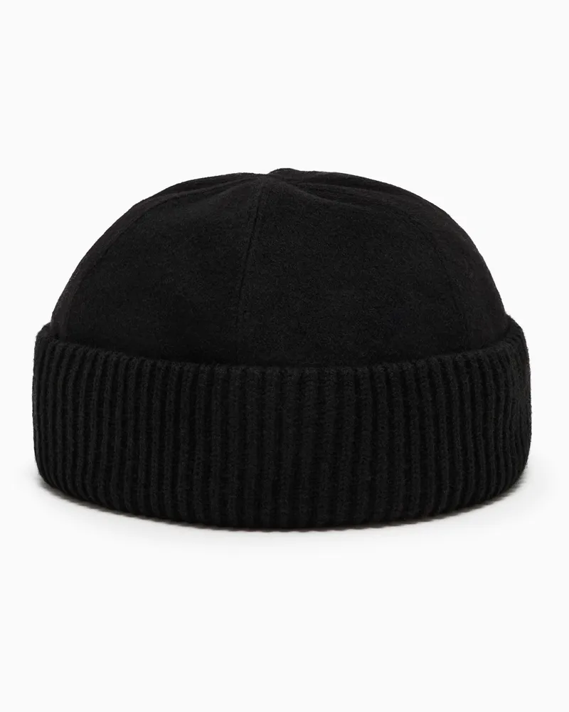 Giorgio Armani Beanie aus Wolle und Kaschmir Schwarz