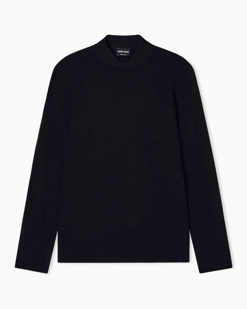 Giorgio Armani Pullover aus Wolle und Kaschmir Schwarz