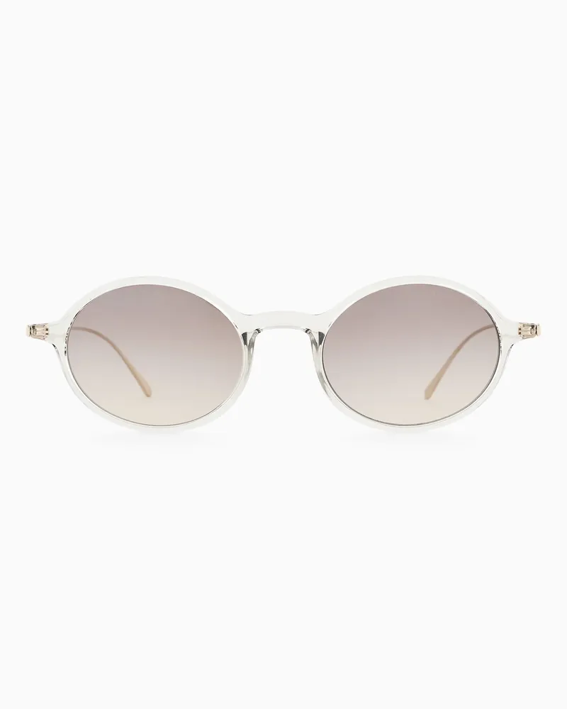 Giorgio Armani Herren-Sonnenbrille in ovaler Form Gelb