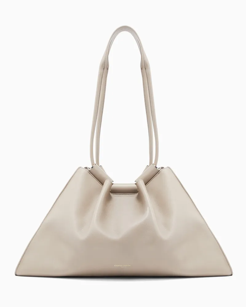 Giorgio Armani Kleiner Shopper aus Nappa Beige