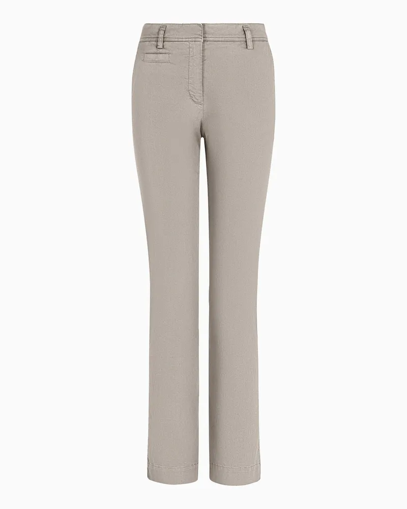 Giorgio Armani Chinohose aus elastischer Baumwolle Beige