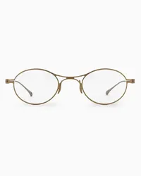 Giorgio Armani Herrenbrille mit Ovaler Fassung Gold