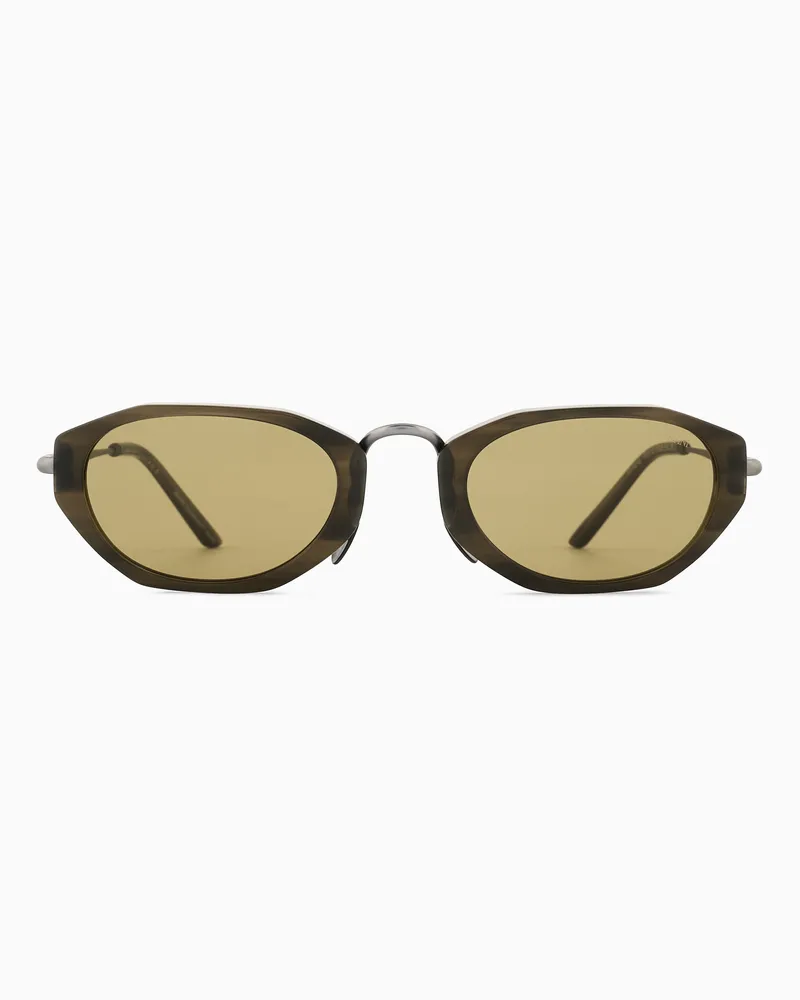 Giorgio Armani Sonnenbrille mit sechseckiger Fassung 