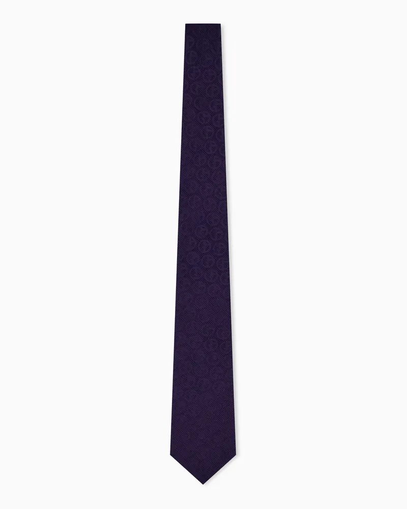 Giorgio Armani Krawatte aus glatter Seide mit dezentem Muster Rot
