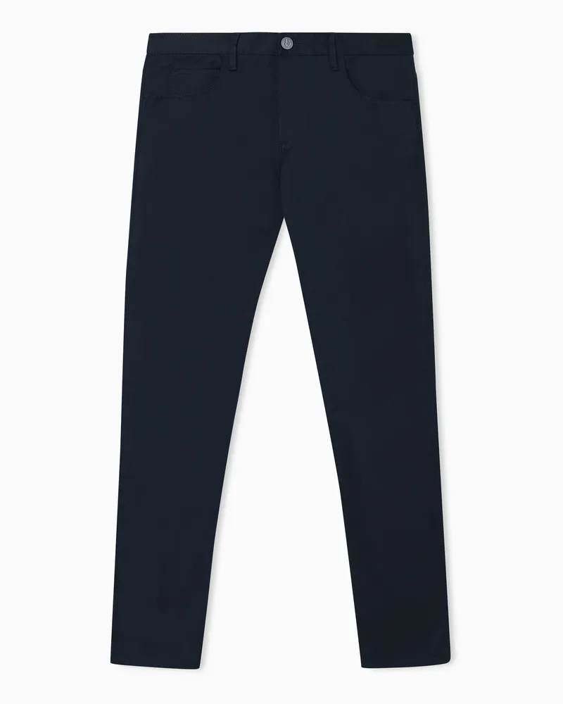 Giorgio Armani 5-Pocket-Hose aus Baumwollstretch Schwarz