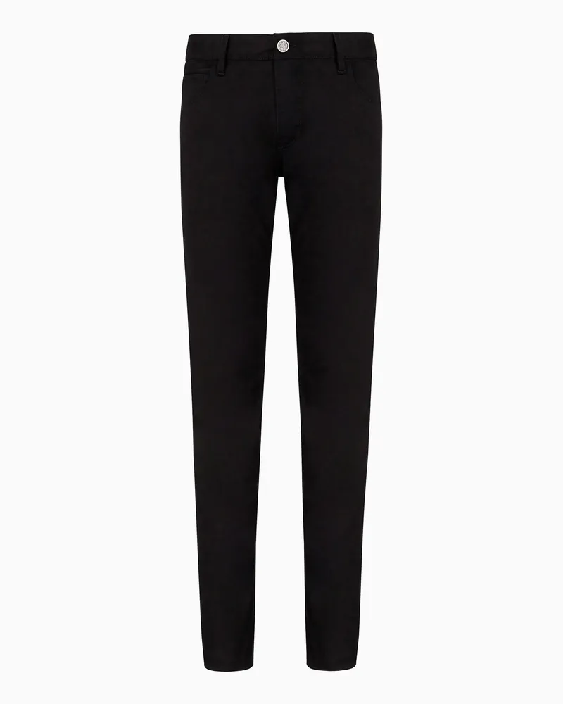 Giorgio Armani 5-Pocket-Hose aus Baumwollstretch Schwarz